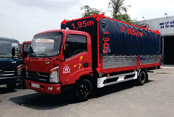 Xe tải 2 tấn thùng dài 6m